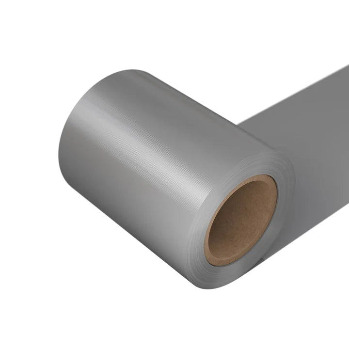 Panneau de clôture à bande d'intimité en PVC gris clair