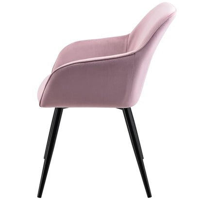 Poltrona Tarje con rivestimento in velluto rosa