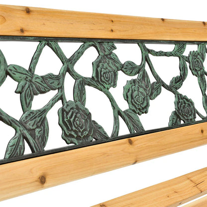 Panca da giardino 2 posti Venezia in legno verniciato e ghisa