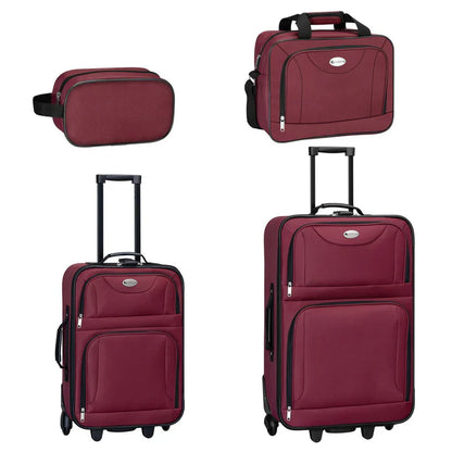 Trolley Kofferset Athen - Bordeaux 5-teiliges Set mit 2 Trolleys