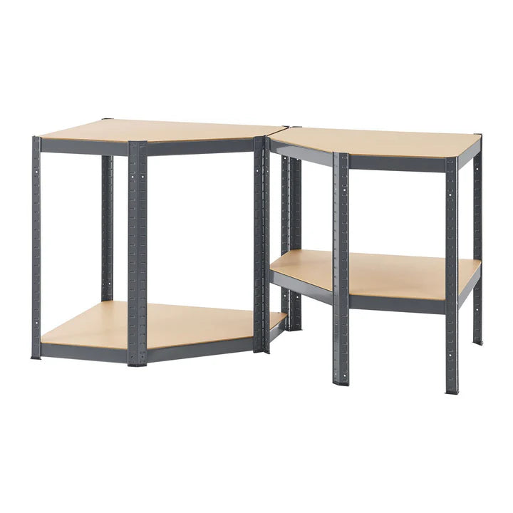 Mensola angolare portaoggetti Corner Easy 160 x 75 x 40-75 cm Grigio