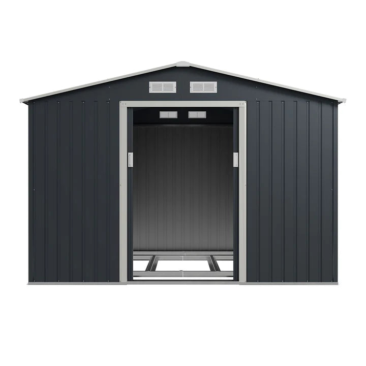 Remise à outils en métal XL avec toit à pignon en anthracite