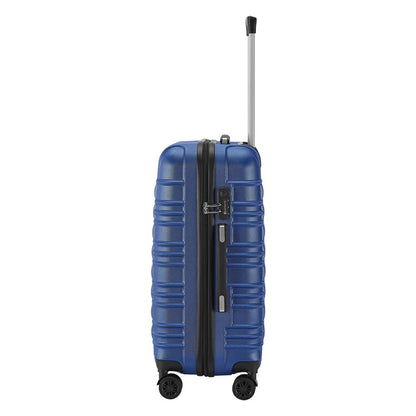 Set de valises rigides Rome - Set bleu 4 pièces avec coque rigide en ABS résistant aux chocs et roues 360°