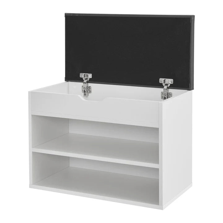 Étagère à chaussures 60x30x44 cm blanc / gris