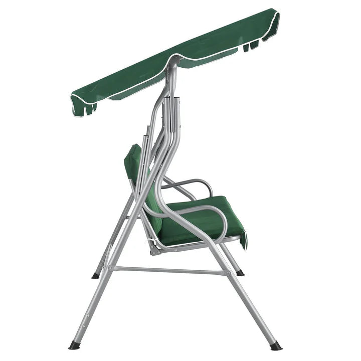 Altalena Hollywood Cecina 3 posti con struttura in acciaio verniciato verde