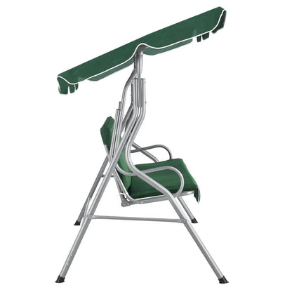 Altalena Hollywood Cecina 3 posti con struttura in acciaio verniciato verde