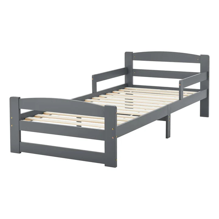Letto per ragazzi 90 x 200 cm letto in legno Arona con rete a doghe grigio
