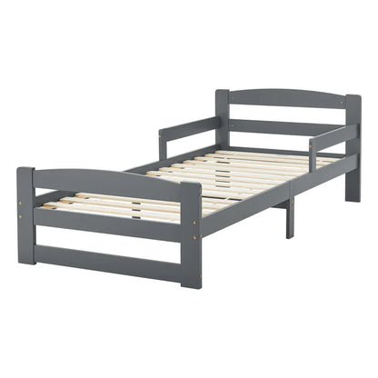 Letto per ragazzi 90 x 200 cm letto in legno Arona con rete a doghe grigio
