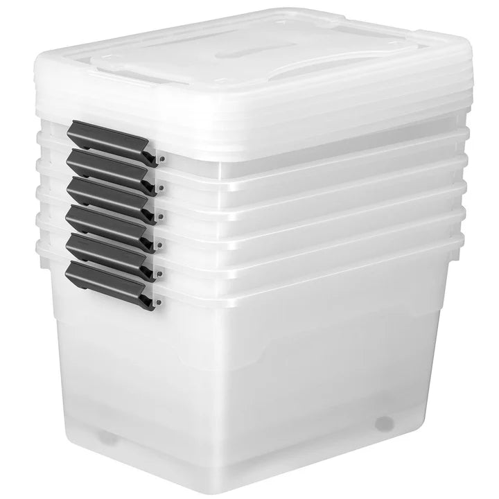 Scatola portaoggetti 30 L con coperchio set da 6