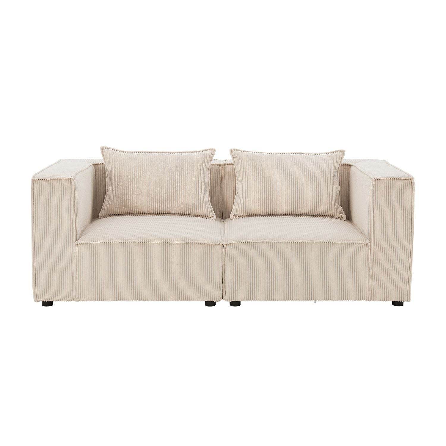 Modulares Sofa Domas S - 2 Sitzer Beige - Palo24