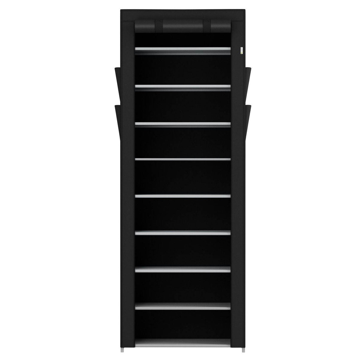 Schuhschrank M aus Stoff 9 Ebenen Schwarz - Palo24