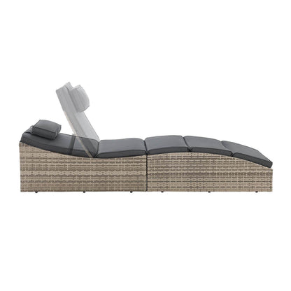 Faltbare Polyrattan Sonnenliege Lamia - Palo24