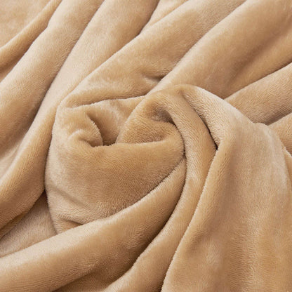 Fleecedecke 220x240 cm 2-Seitig Camel - Palo24