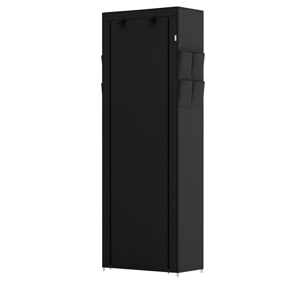 Schuhschrank M aus Stoff 9 Ebenen Schwarz - Palo24