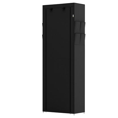 Schuhschrank M aus Stoff 9 Ebenen Schwarz - Palo24