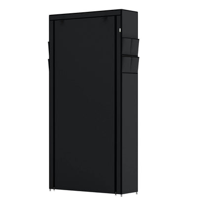 Schuhschrank L aus Stoff 9 Ebenen Schwarz - Palo24