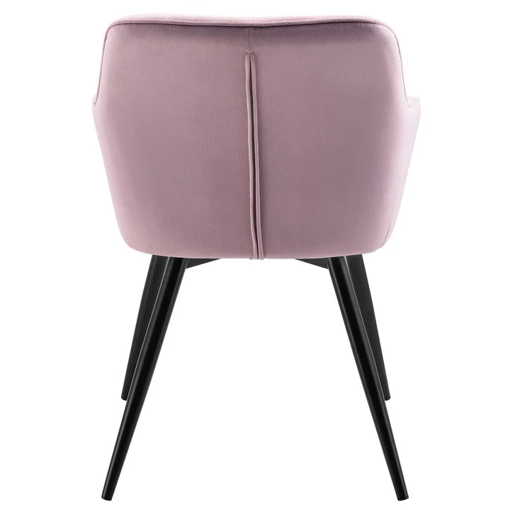 Poltrona Tarje con rivestimento in velluto rosa