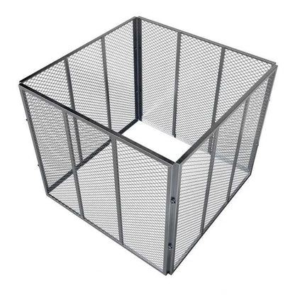 Metall Komposter für Gartenabfälle 800L Silber