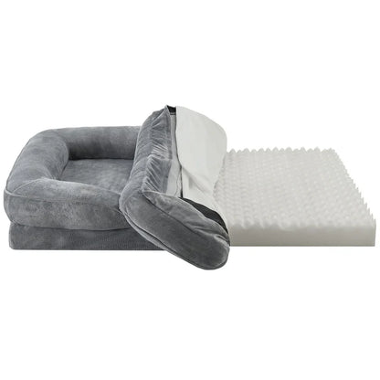 Hundebett Sheena XL Orthopädisches Haustierbett Grau - Palo24