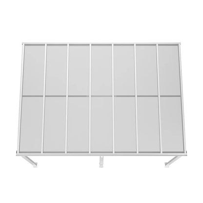 Toit de terrasse en aluminium Borneo 4x3m avec panneaux doubles blanc / transparent