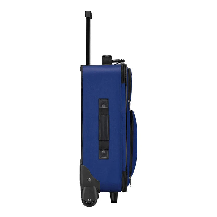 Set valigie trolley Athen - Blu Set da 5 pezzi con 2 trolley, borse a tracolla e 2 beauty case