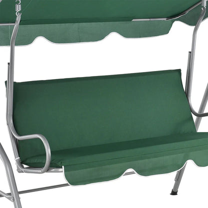 Altalena Hollywood Cecina 3 posti con struttura in acciaio verniciato verde