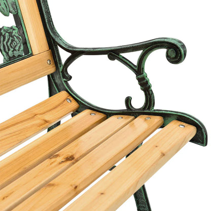 Panca da giardino 2 posti Venezia in legno verniciato e ghisa