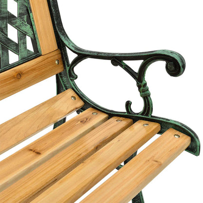 Panca da giardino a 2 posti Pisa in legno verniciato e ghisa
