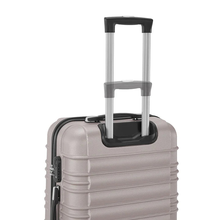 Set de valises rigides Rome - Champagne Set de 4 pièces avec coque rigide en ABS résistant aux chocs et roues 360°