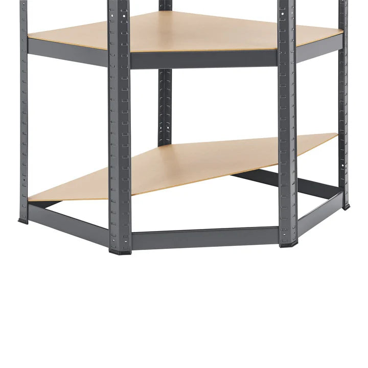 Mensola angolare portaoggetti Corner Easy 160 x 75 x 40-75 cm Grigio