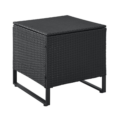 Modulare Polyrattan Lounge Santorini Schwarz - Palo24