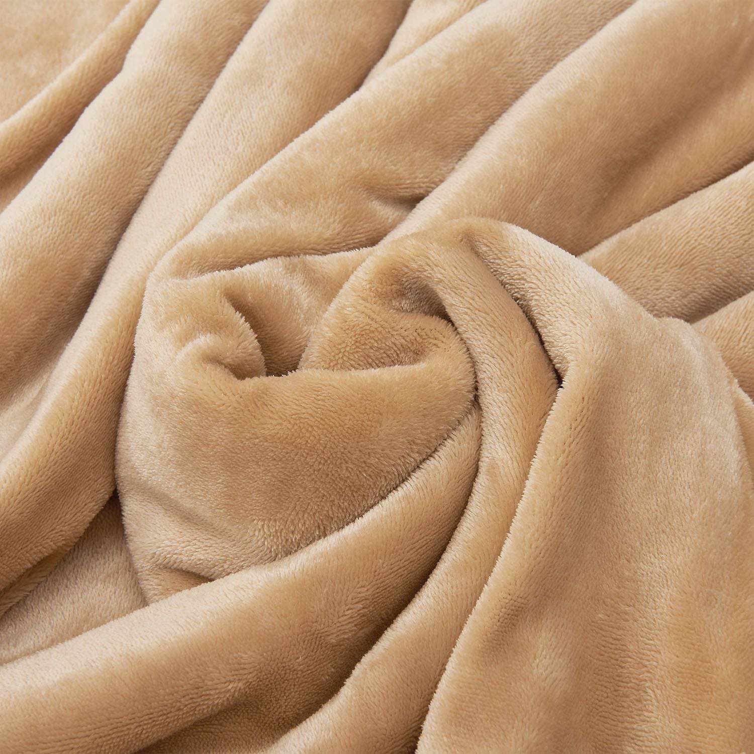 Fleecedecke 150x200 cm 2-Seitig Camel - Palo24