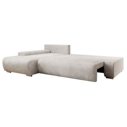 Sofa Iseo in L-Form mit Schlaffunktion Beige - Palo24