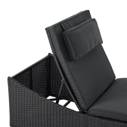 Faltbare Polyrattan Sonnenliege Lamia - Palo24