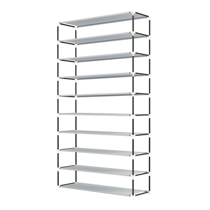 Schuhschrank L aus Stoff 9 Ebenen Grau - Palo24