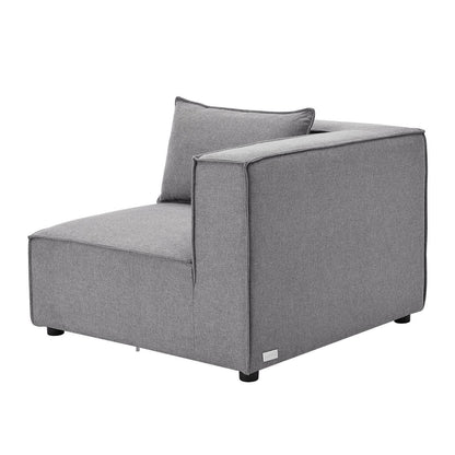 Modulares Sofa Domas S - 2 Sitzer Stoff Dunkelgrau - Palo24