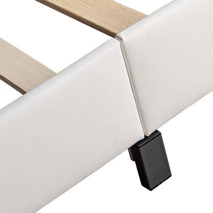 LED Polsterbett Paris 180x200 cm mit Lattenrost Weiss