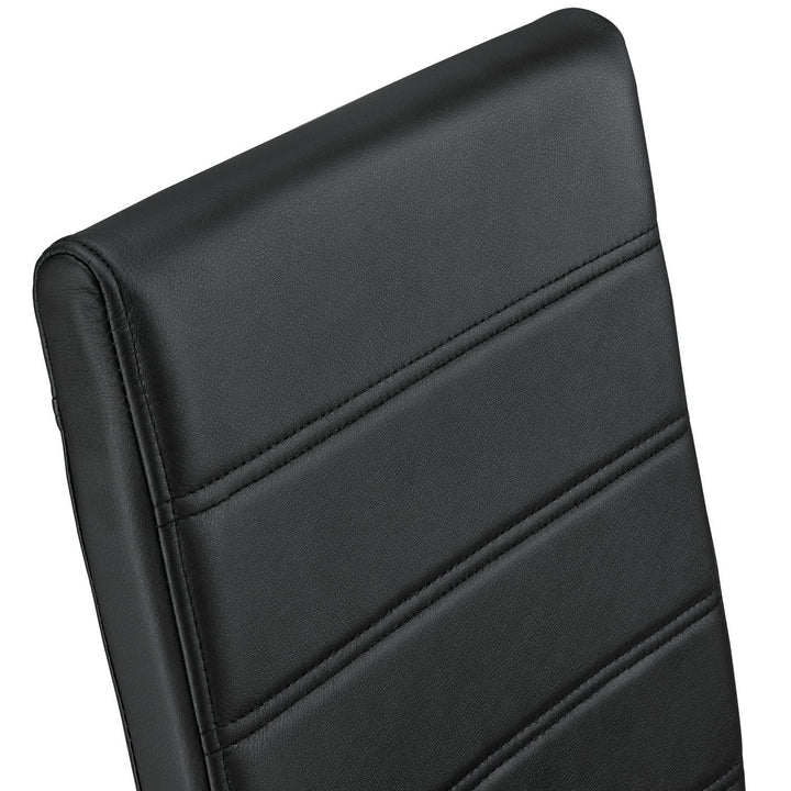 Lot de 4 chaises cantilever Vegas en simili cuir noir