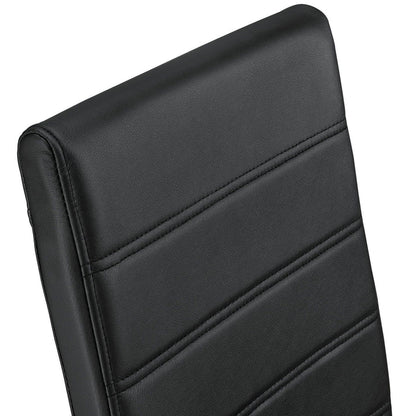 Lot de 4 chaises cantilever Vegas en simili cuir noir