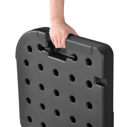 Jeu de 4 poids de parapluie quadruples remplissables jusqu'à 80 kg en PEHD noir