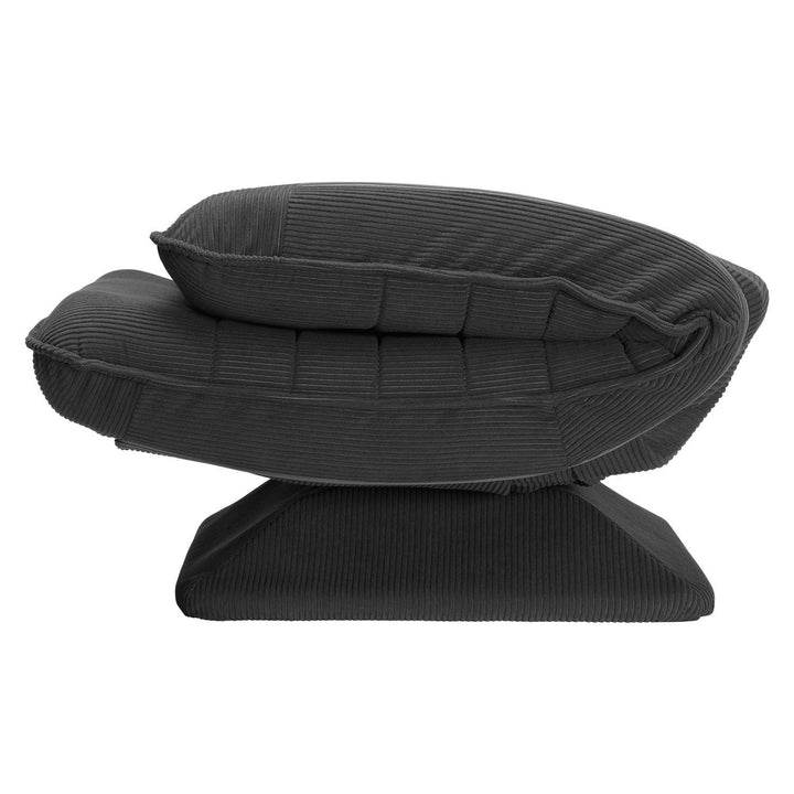 Relaxsessel Korsika mit Cord 360° drehbar Grau - Palo24