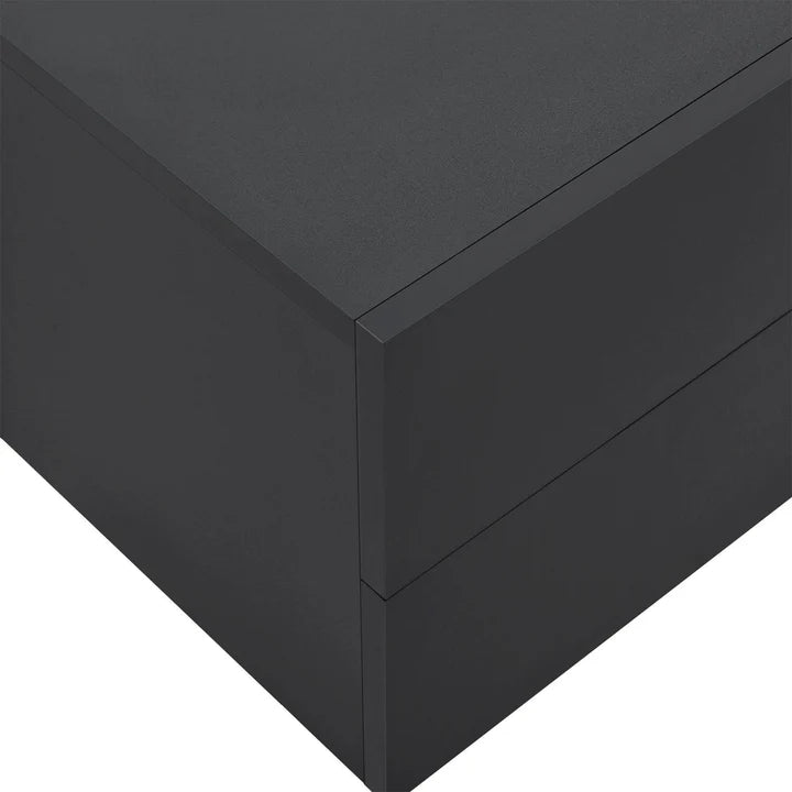 Wandschrank Nachttisch hängend Schwarz
