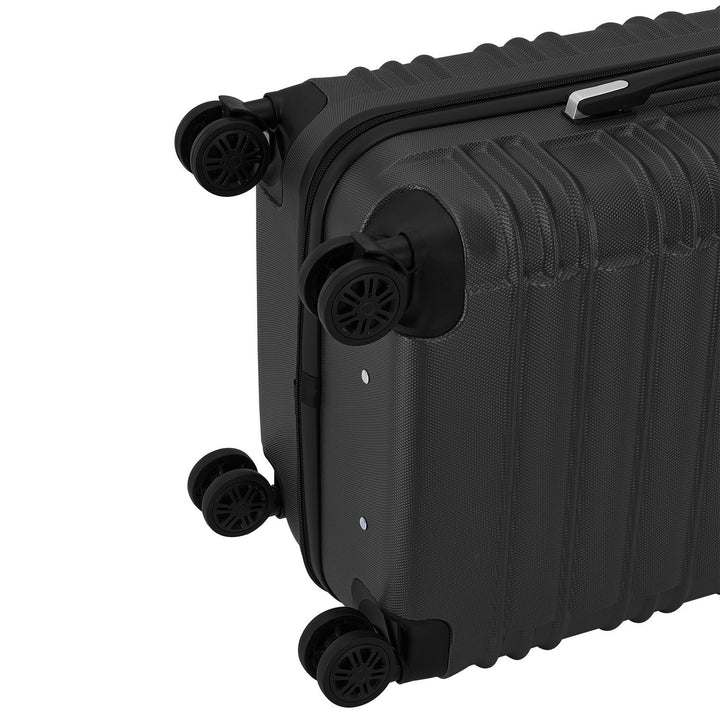 Hartschalen Kofferset Rom - Schwarz 4-teiliges Set mit schlagfester ABS-Hartschale und 360° Rollen