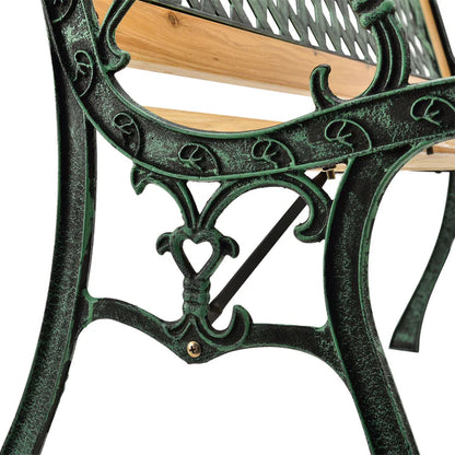 Panca da giardino a 2 posti Pisa in legno verniciato e ghisa