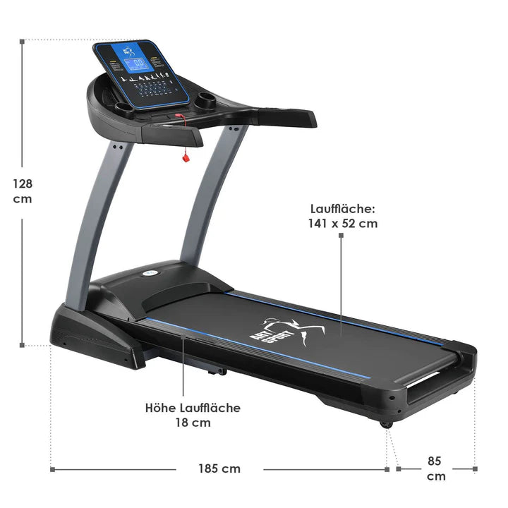 Laufband Speedrunner 7000 Kino-Map-Funktion, 22 km/h Geschwindigkeit & 48 Programmen