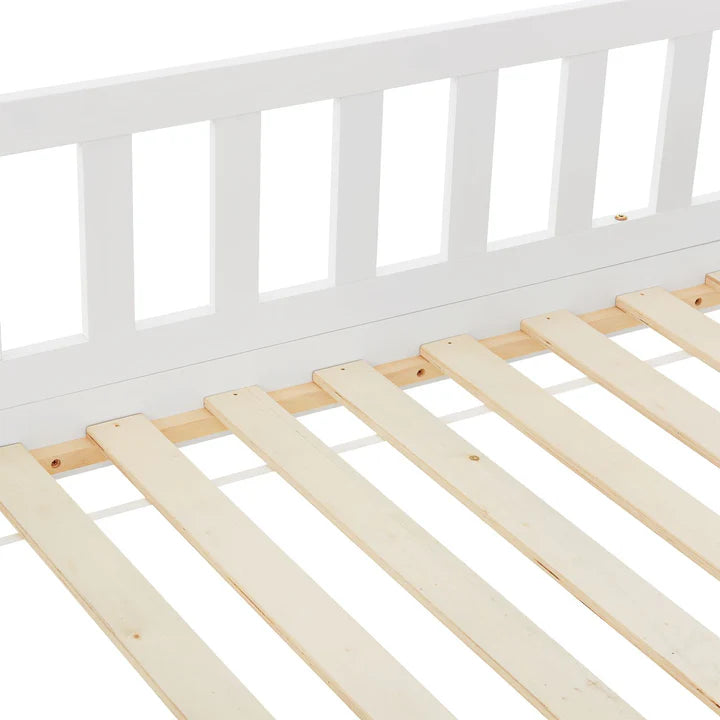 Letto per bambini Marli 80 x 160 cm con contenitore e rete a doghe bianco