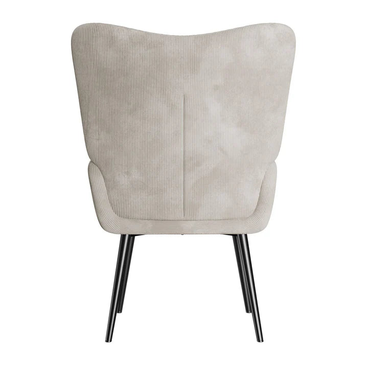 Ohrensessel Relaxsessel skandinavischen Design Cord Beige