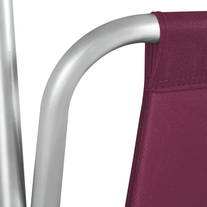 Altalena Hollywood Cecina 3 posti con struttura in acciaio verniciato rosso
