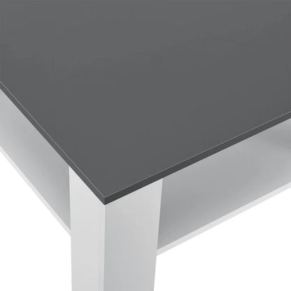 Couchtisch 60x60 cm Weiss Dunkelgrau
