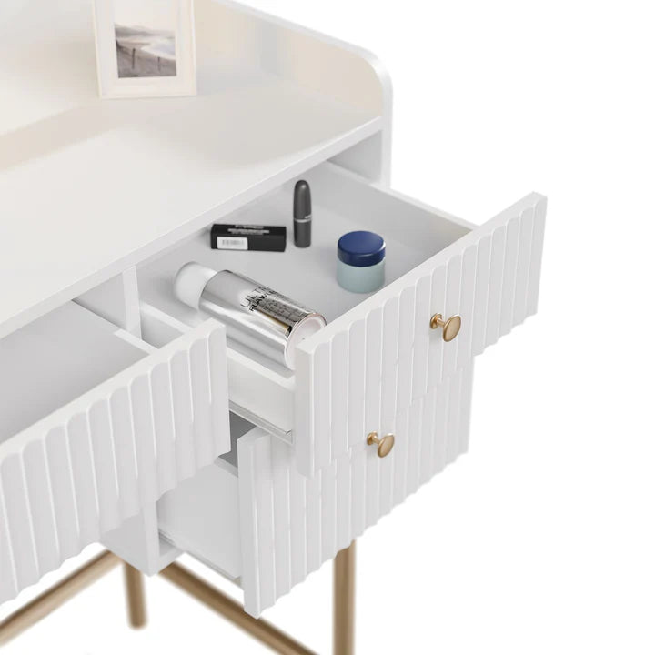 Schminktisch mit Spiegel Samira Touch-LED & Hocker Tonia